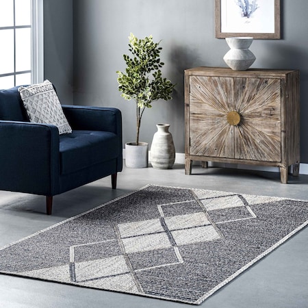 Nuloom Adria Diamond Blended Jute Area Rug 4ft x 6ft TALK01A-406